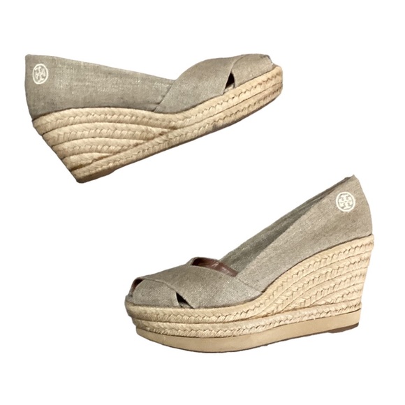 Tory Burch Espadrille Wedge Sandals 9 - Picture 6 of 11